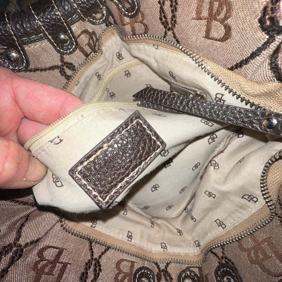 Dooney & Bourke Brown Monogram Tote Bag - Picture 5 of 6